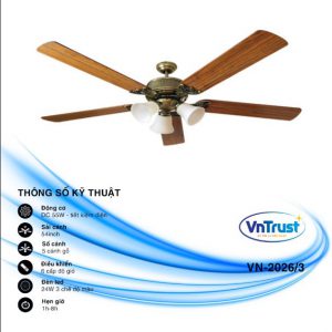 Quạt trần đèn tân cổ điển – VN2026/3